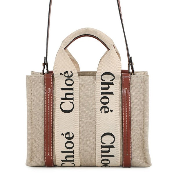クロエ ハンドバッグ ウッディ トート スモール キャンバス CHC22AS397I2690U Chloe 2way