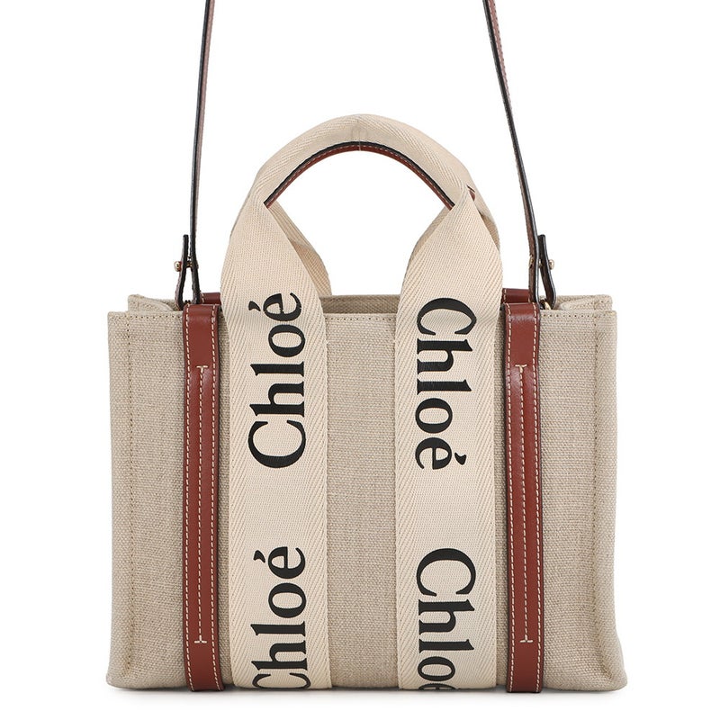 クロエ ハンドバッグ ウッディ トート スモール キャンバス CHC22AS397I2690U Chloe 2way