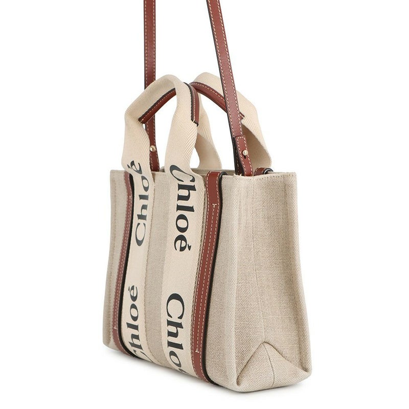 クロエ ハンドバッグ ウッディ トート スモール キャンバス CHC22AS397I2690U Chloe 2way
