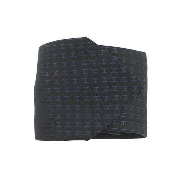 エルメス ネクタイ ファソネH  バイカラー シルク HERMES タイ メンズ 黒