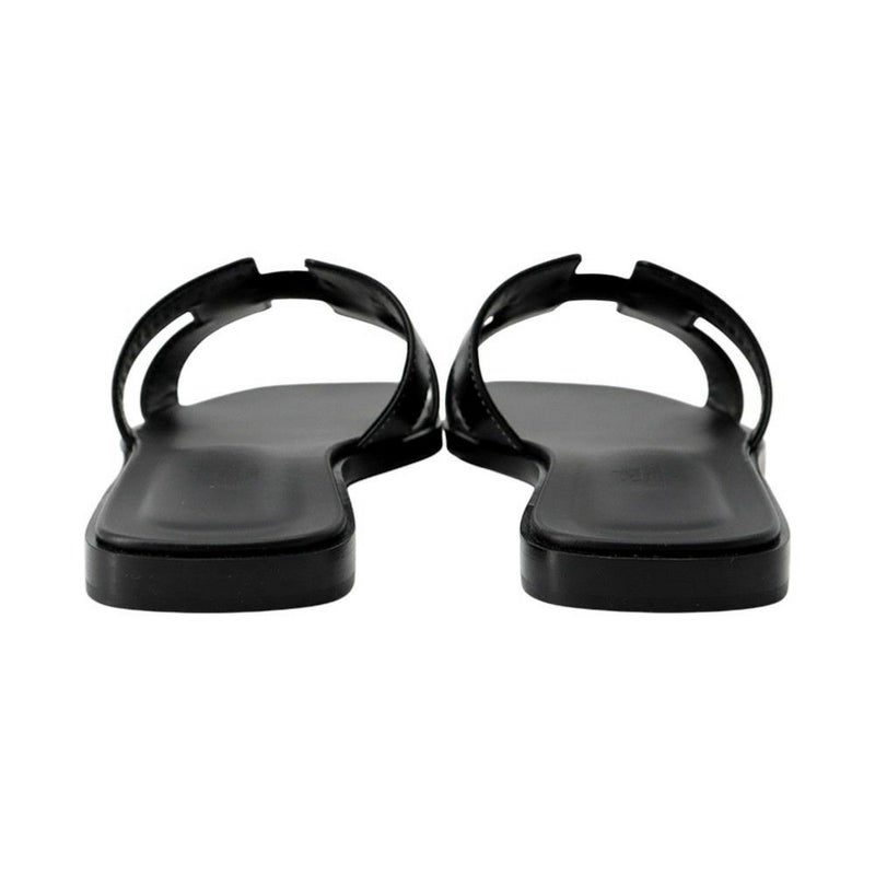 エルメス サンダル オラン レザー レディースサイズ38 1/2 HERMES 靴 黒