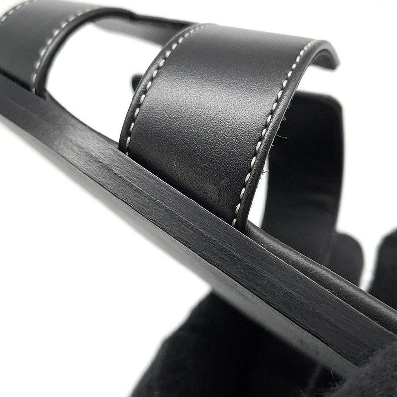 エルメス サンダル オラン レザー レディースサイズ38 1/2 HERMES 靴 黒