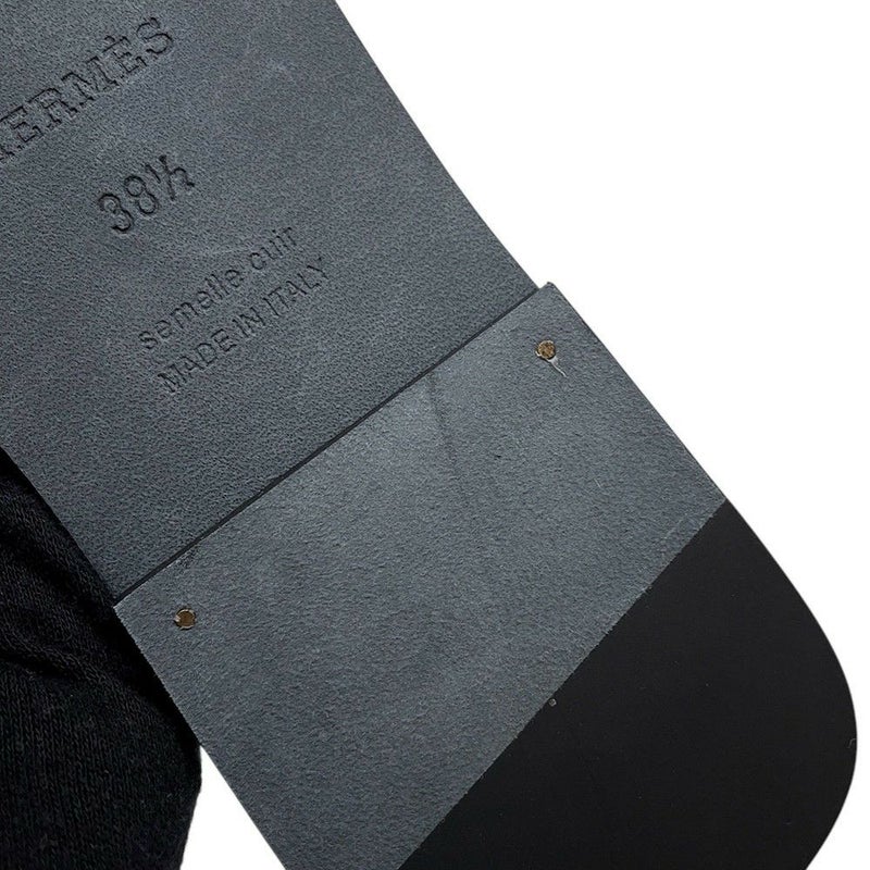 エルメス サンダル オラン レザー レディースサイズ38 1/2 HERMES 靴 黒