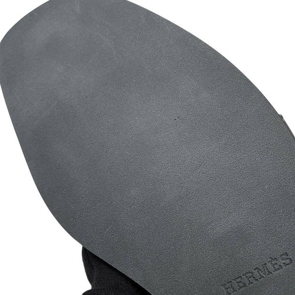 エルメス サンダル オラン レザー レディースサイズ38 1/2 HERMES 靴 黒