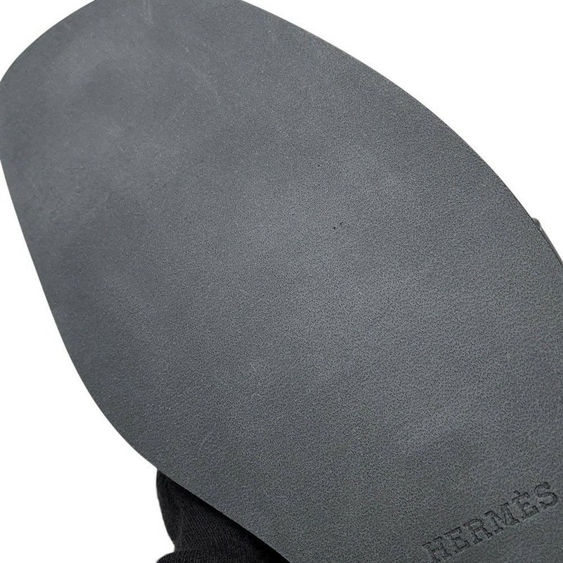 エルメス サンダル オラン レザー レディースサイズ38 1/2 HERMES 靴 黒