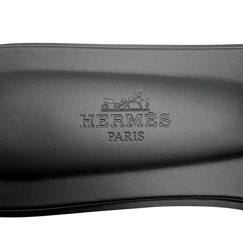 エルメス サンダル オラン レザー レディースサイズ38 1/2 HERMES 靴 黒