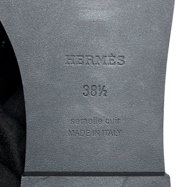 エルメス サンダル オラン レザー レディースサイズ38 1/2 HERMES 靴 黒