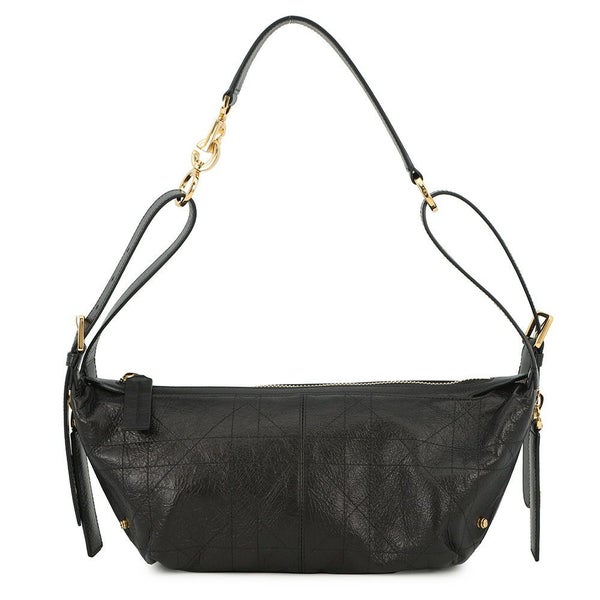 クリスチャン・ディオール ショルダーバッグ フラット マクロカナージュ D-Journey バッグ スモール ワンショルダー 黒