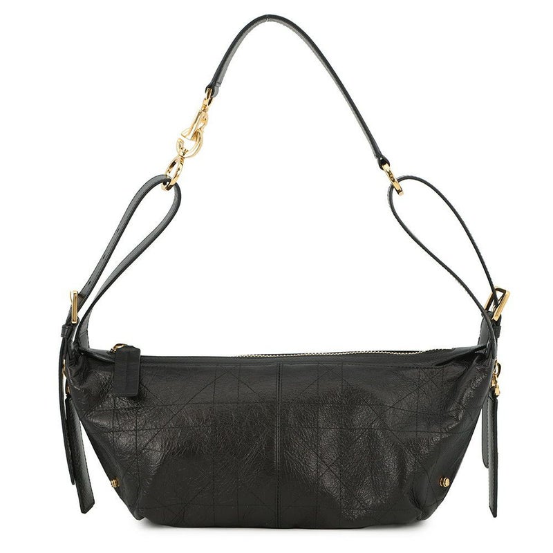 クリスチャン・ディオール ショルダーバッグ フラット マクロカナージュ D-Journey バッグ スモール ワンショルダー 黒