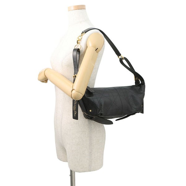 クリスチャン・ディオール ショルダーバッグ フラット マクロカナージュ D-Journey バッグ スモール ワンショルダー 黒