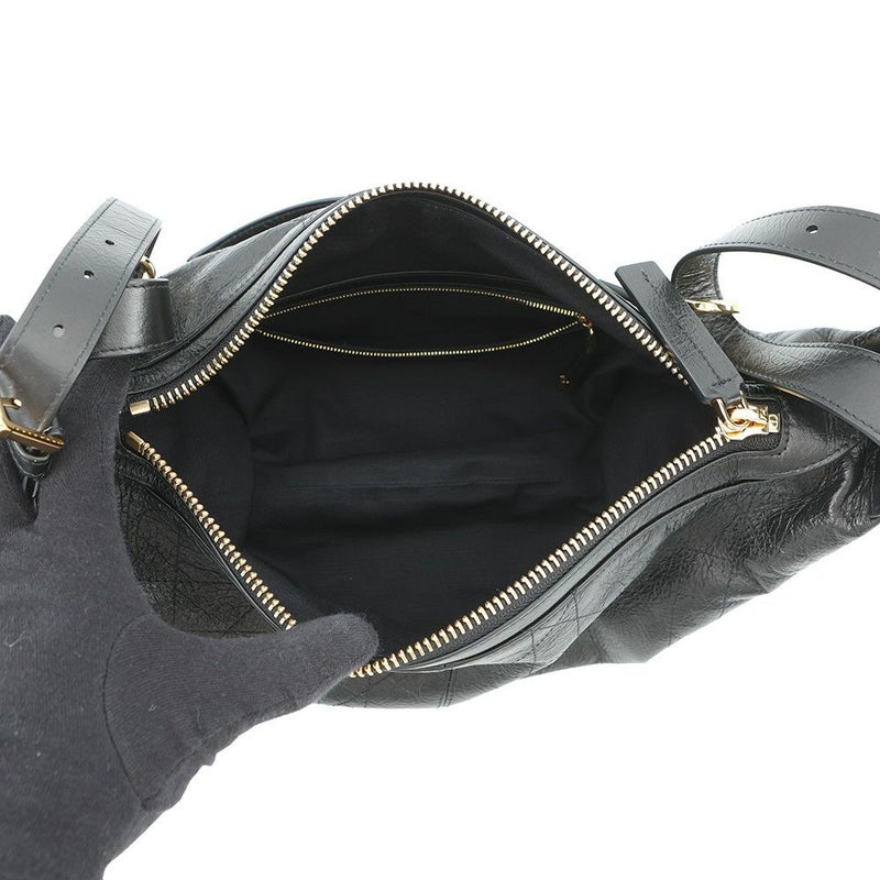 クリスチャン・ディオール ショルダーバッグ フラット マクロカナージュ D-Journey バッグ スモール ワンショルダー 黒