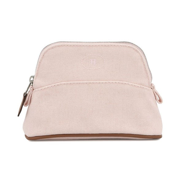 エルメス ポーチ ボリードポーチ ミニミニ ローズパール/シルバー金具 コットン HERMES 100周年限定カラー