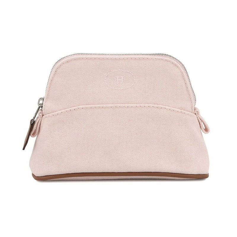 エルメス ポーチ ボリードポーチ ミニミニ ローズパール/シルバー金具 コットン HERMES 100周年限定カラー