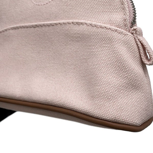 エルメス ポーチ ボリードポーチ ミニミニ ローズパール/シルバー金具 コットン HERMES 100周年限定カラー