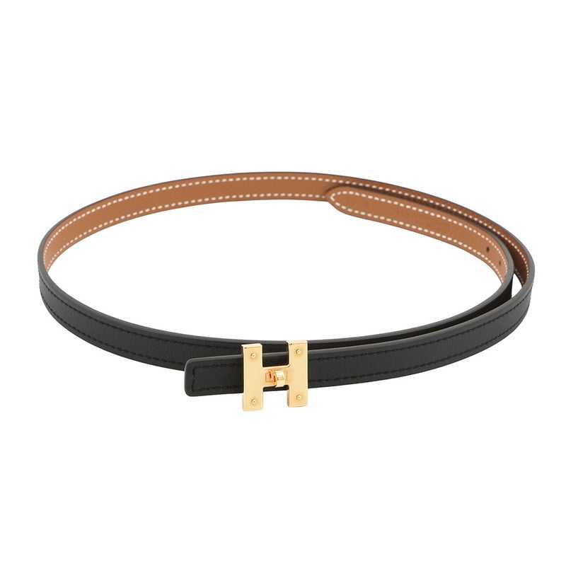 エルメス ベルト ミニH ケリー ターンロックモチーフ ブラック/ゴールド/ゴールド金具 スイフト/エプソン B刻印 サイズ70