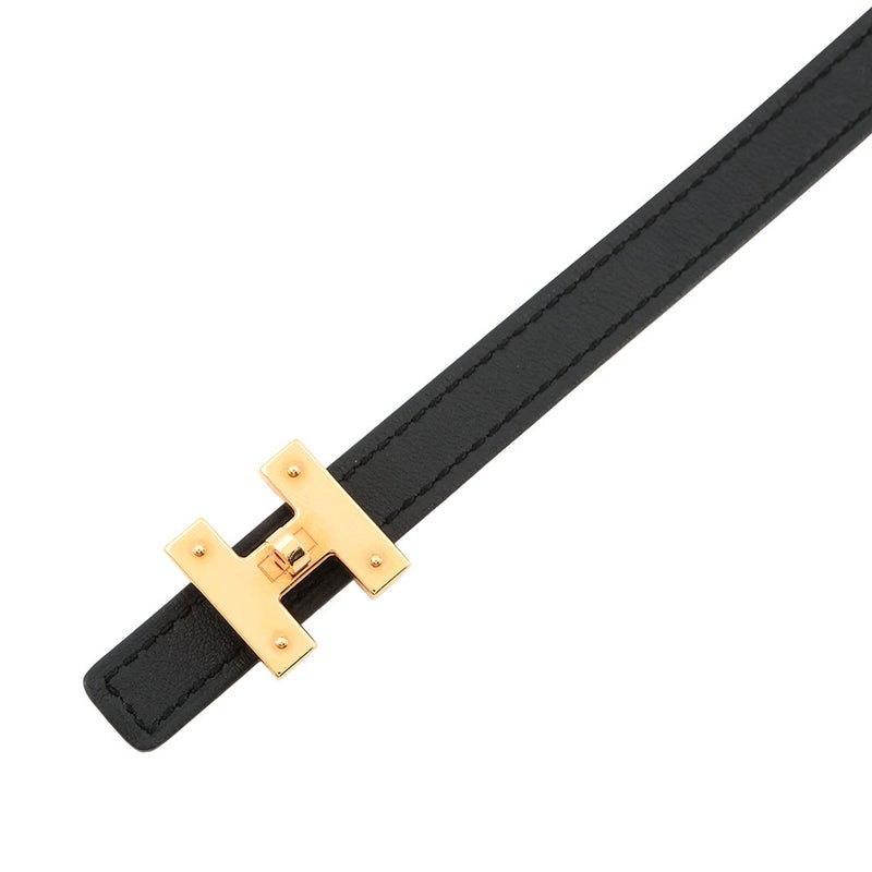 エルメス ベルト ミニH ケリー ターンロックモチーフ ブラック/ゴールド/ゴールド金具 スイフト/エプソン B刻印 サイズ70