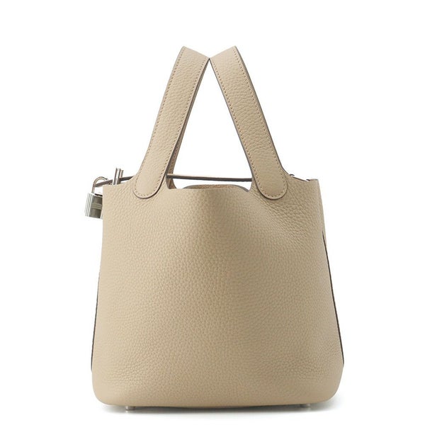 エルメス ハンドバッグ ピコタンロックPM ベージュマルファ/シルバー金具 トリヨンクレマンス K刻印