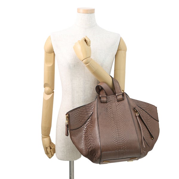 ロエベ ハンドバッグ ハンモック ミディアム パイソン LOEWE 2wayショルダーバッグ