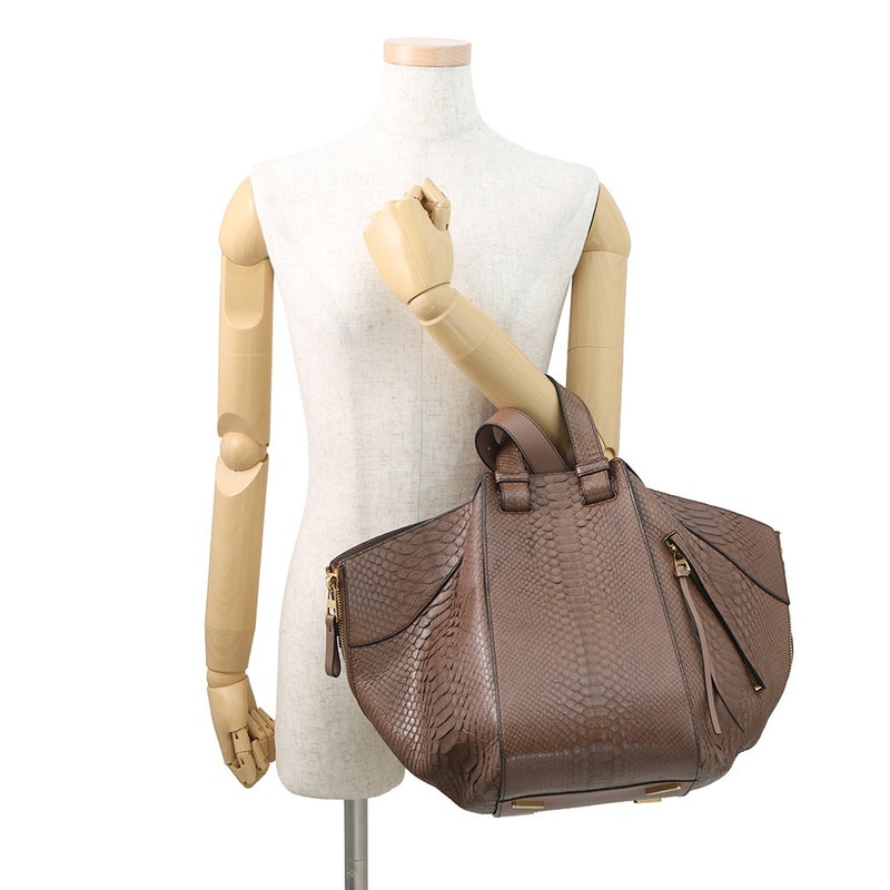 ロエベ ハンドバッグ ハンモック ミディアム パイソン LOEWE 2wayショルダーバッグ