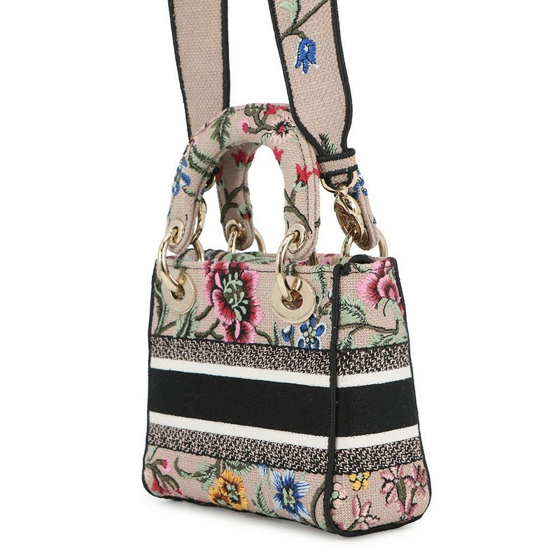 クリスチャン・ディオール ハンドバッグ レディ D-LITE ミニ M0500OEAU Christian Dior 2way 花柄 フラワー