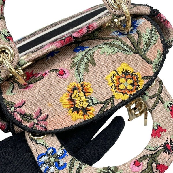 クリスチャン・ディオール ハンドバッグ レディ D-LITE ミニ M0500OEAU Christian Dior 2way 花柄 フラワー