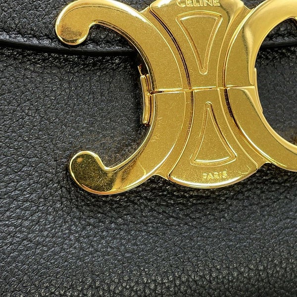 セリーヌ ハンドバッグ ティーン ニノ カーフレザー 118113FXK CELINE 2way 黒