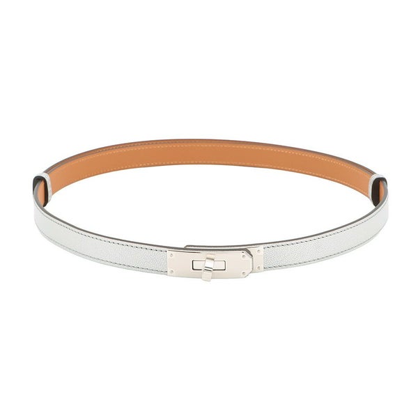 エルメス ケリーベルト18 アルジャン/シルバー金具 シェブルシャムキラ K刻印 HERMES シルバー