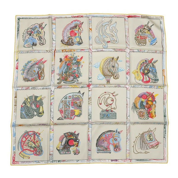 エルメス スカーフ カレ90 シュヴァロスコープ Chevalo Scope HERMES シルク 2023春夏