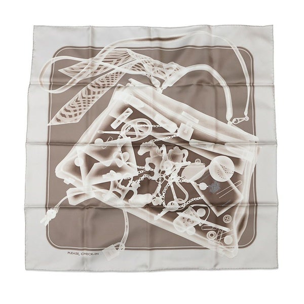 エルメス スカーフ カレ90 プリーズ チェックイン PLEASE CHECK IN HERMES シルク 2020年春夏