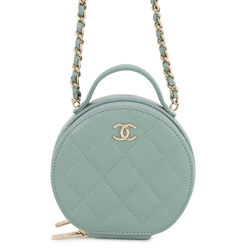 シャネル チェーンショルダーバッグ マトラッセ スモールヴァニティバッグ キャビアスキン AP2502 CHANEL