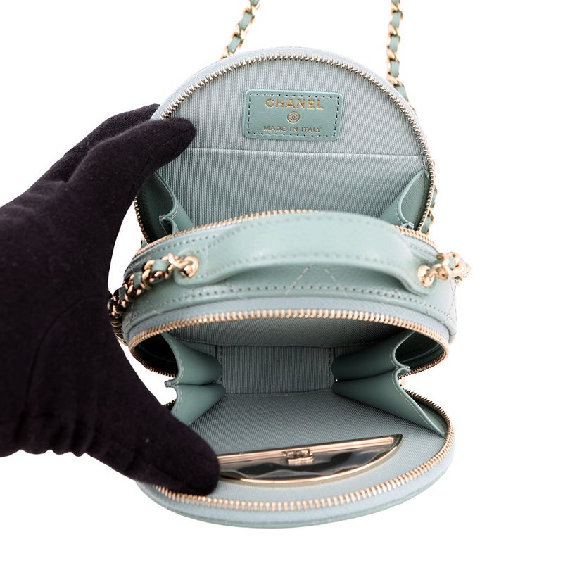 シャネル チェーンショルダーバッグ マトラッセ スモールヴァニティバッグ キャビアスキン AP2502 CHANEL