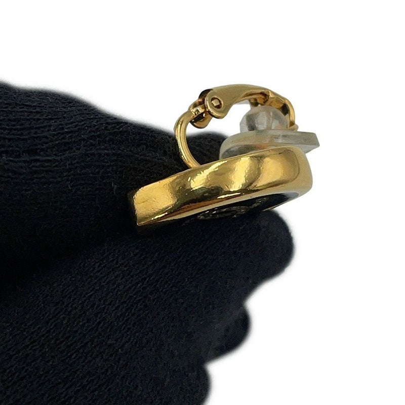 シャネル イヤリング ココマーク ハート ラインストーン F25B ABG311 CHANEL アクセサリー 黒