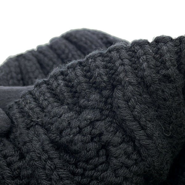 モンクレール ニット帽 ロゴ グルノーブル ウール MONCLER 帽子 黒