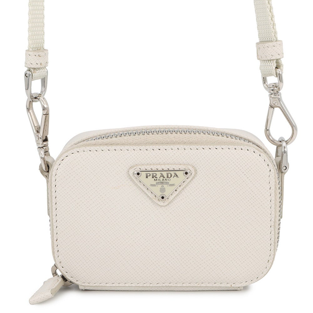 プラダ ポーチ ミニ トライアングルロゴ サフィアーノ 2TT105 PRADA