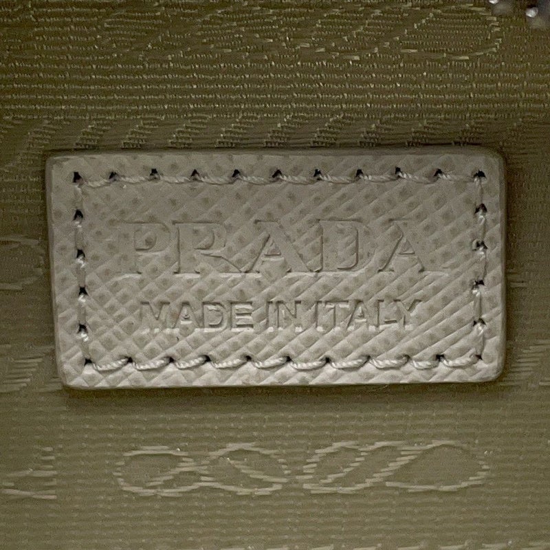 プラダ ポーチ ミニ トライアングルロゴ サフィアーノ 2TT105 PRADA ポシェット 白