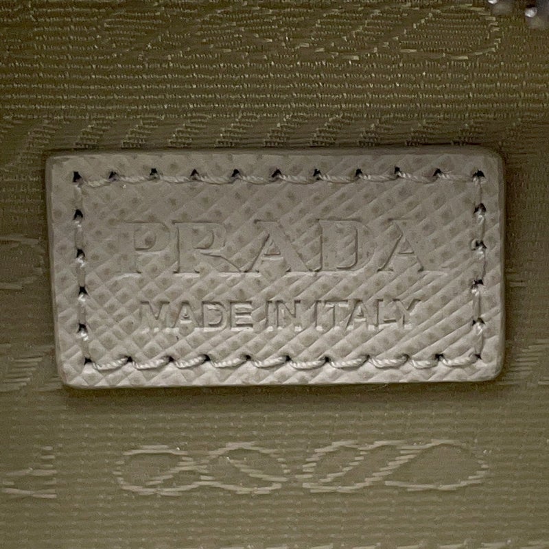 プラダ ポーチ ミニ トライアングルロゴ サフィアーノ 2TT105 PRADA ポシェット 白