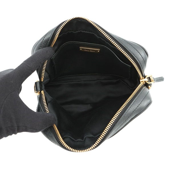 ミュウミュウ チェーンショルダーバッグ マテラッセ ビジュー レザー 5BH118 MIUMIU 黒