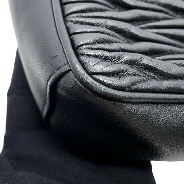 ミュウミュウ チェーンショルダーバッグ マテラッセ ビジュー レザー 5BH118 MIUMIU 黒