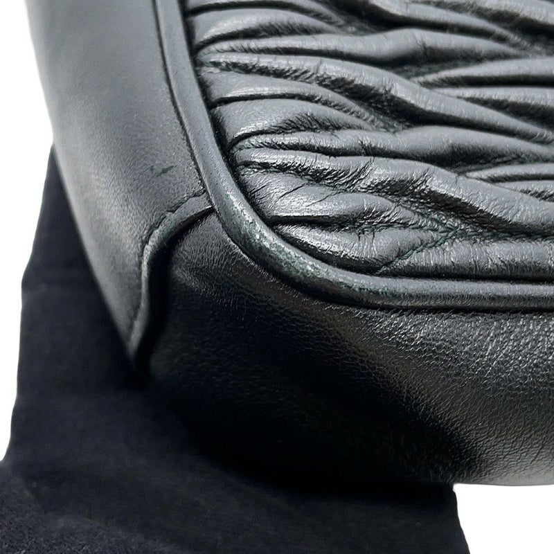 ミュウミュウ チェーンショルダーバッグ マテラッセ ビジュー レザー 5BH118 MIUMIU 黒