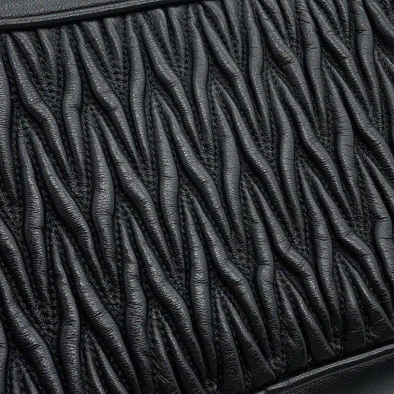 ミュウミュウ チェーンショルダーバッグ マテラッセ ビジュー レザー 5BH118 MIUMIU 黒