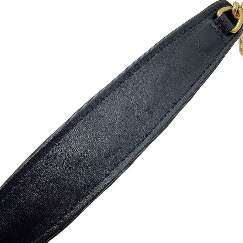 ミュウミュウ チェーンショルダーバッグ マテラッセ ビジュー レザー 5BH118 MIUMIU 黒