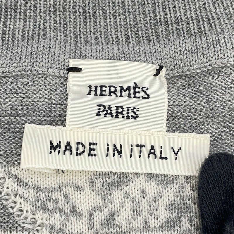 エルメス 半袖ニット ジャングルラブ カシミヤ シルク レディースサイズ38 HERMES トップス