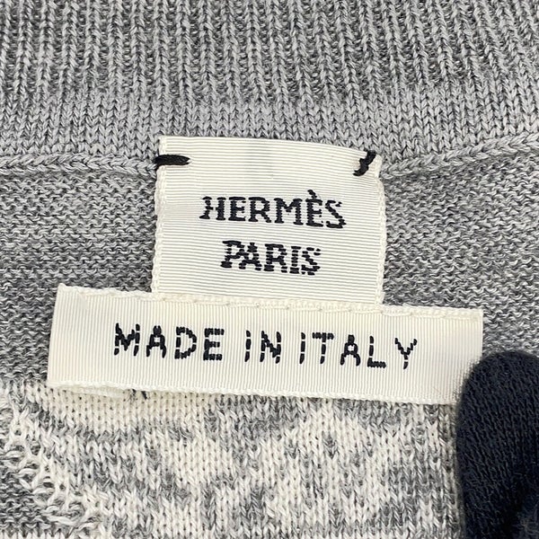 エルメス 半袖ニット ジャングルラブ カシミヤ シルク レディースサイズ38 HERMES トップス