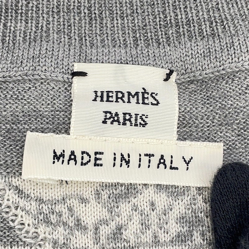 エルメス 半袖ニット ジャングルラブ カシミヤ シルク レディースサイズ38 HERMES トップス