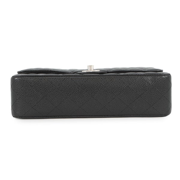 シャネル チェーンショルダーバッグ マトラッセ25 ココマーク ダブルチェーン キャビアスキン A01112 CHANEL 黒