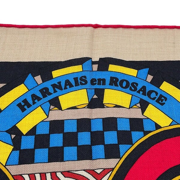 エルメス ストール カレ140 カレ・ジェアン ハーネスのバラ窓 Harnais en Rosace カシミヤ シルク HERMES 2022秋冬