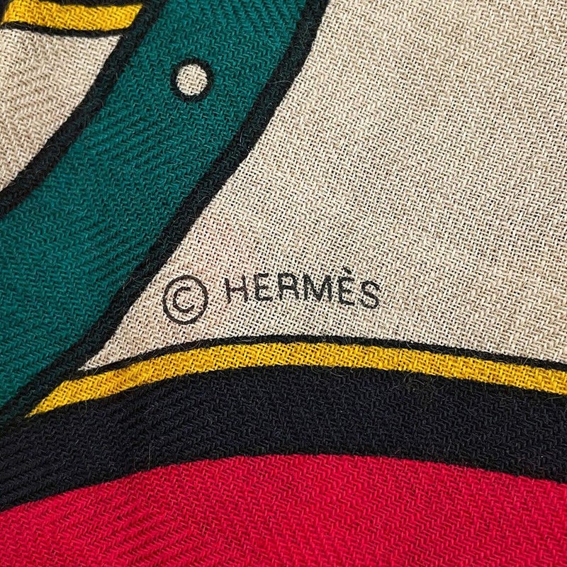 エルメス ストール カレ140 カレ・ジェアン ハーネスのバラ窓 Harnais en Rosace カシミヤ シルク HERMES 2022秋冬