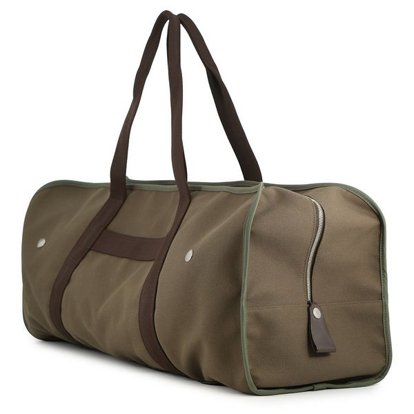 エルメス ボストンバッグ サックドパンサージュ カーキ/シルバー金具 トワルシェブロン/キャンバス X刻印 ブーツ＆ヘルメットバッグ