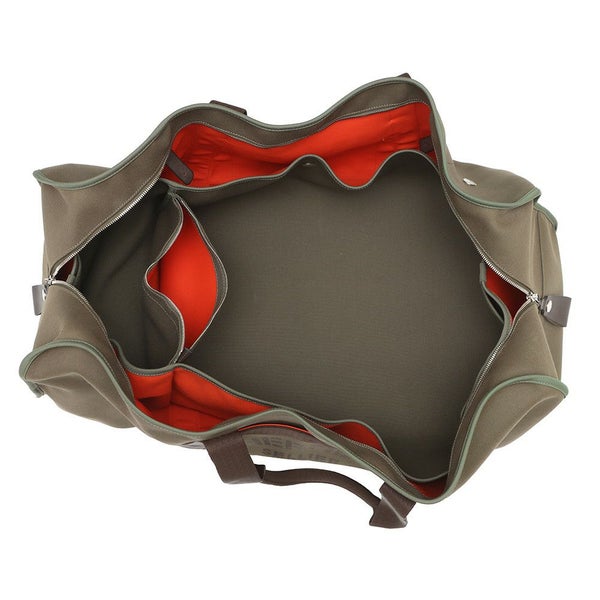 エルメス ボストンバッグ サックドパンサージュ カーキ/シルバー金具 トワルシェブロン/キャンバス X刻印 ブーツ＆ヘルメットバッグ