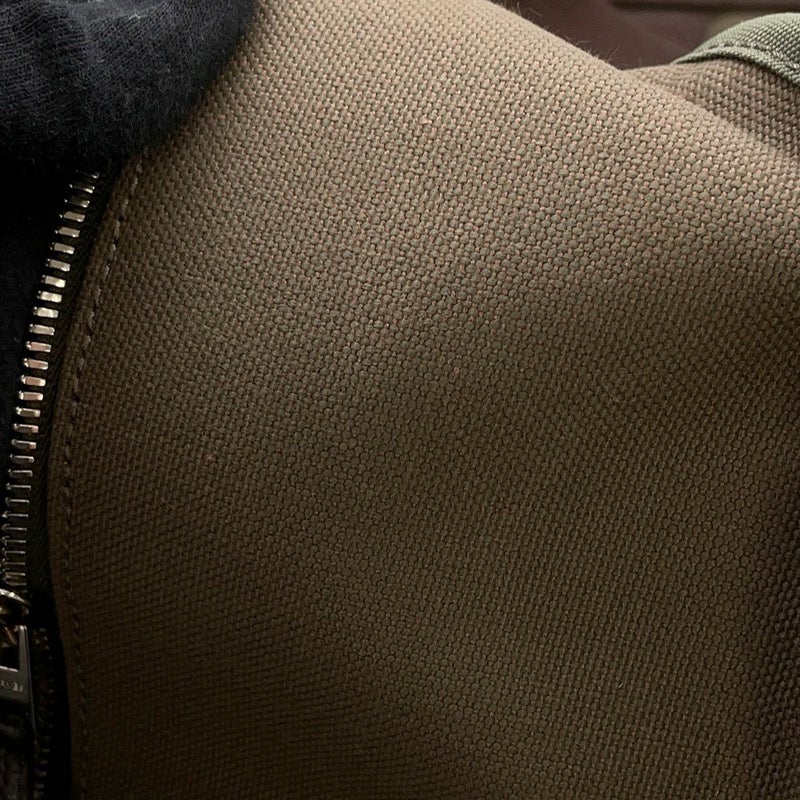 エルメス ボストンバッグ サックドパンサージュ カーキ/シルバー金具 トワルシェブロン/キャンバス X刻印 ブーツ＆ヘルメットバッグ